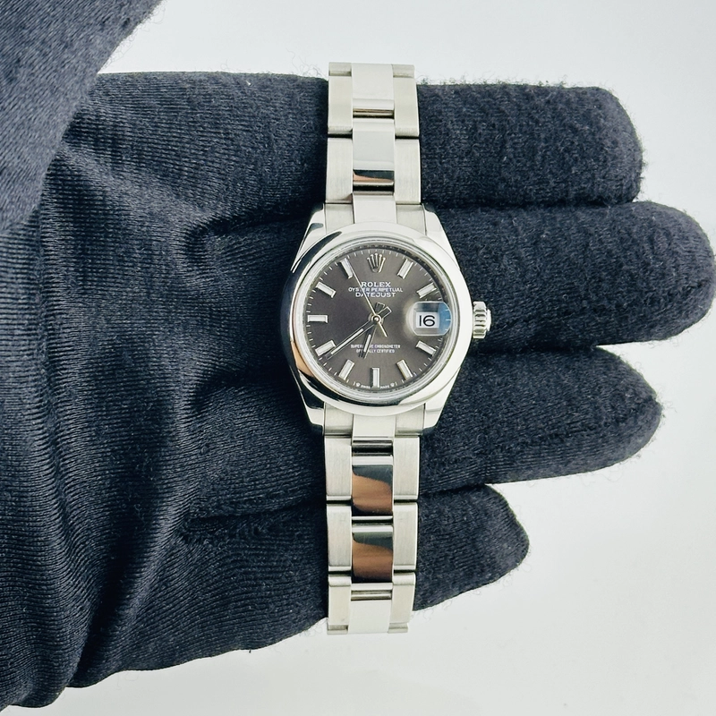 Rolex Datejust Lady Dark Grey Index Dial on Oyster Bracelet Ref. 279160 Card 2021 view 3