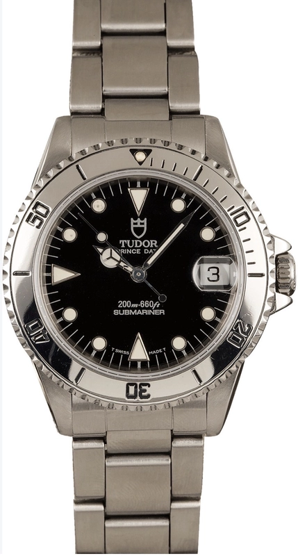 Tudor Prince Date Mini-Sub Black Dial on Stainless Steel Bracelet Ref. 73190