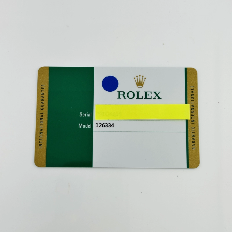 Rolex Datejust Silver Index Dial on D Link Jubilee Bracelet Ref. 126334 Card 2019 view 7