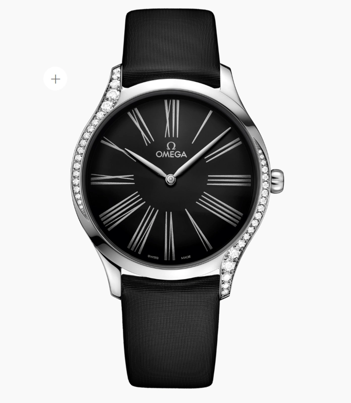 Omega De Ville Trésor Black Dial on Fabric Strap Ref. 428.17.39.60.01.001 Card Open Date