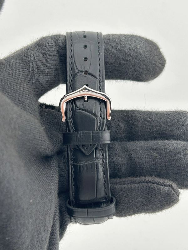 Cartier Tank Must Silver Roman Numerals Dial on Generic Black Leather Band Ref. WSTA0059 Card 2022 view 4