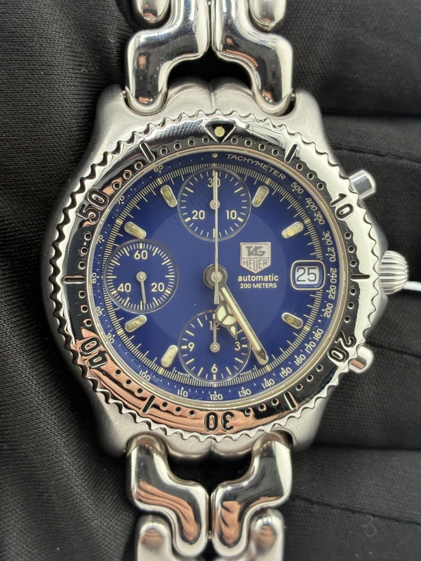 Tag Heuer SEL Blue Dial on Stainless Steel Bracelet Ref. CG2111 view 2