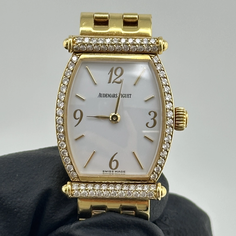 Audemars Piguet Carnegie White Dial on Gold Bracelet view 2