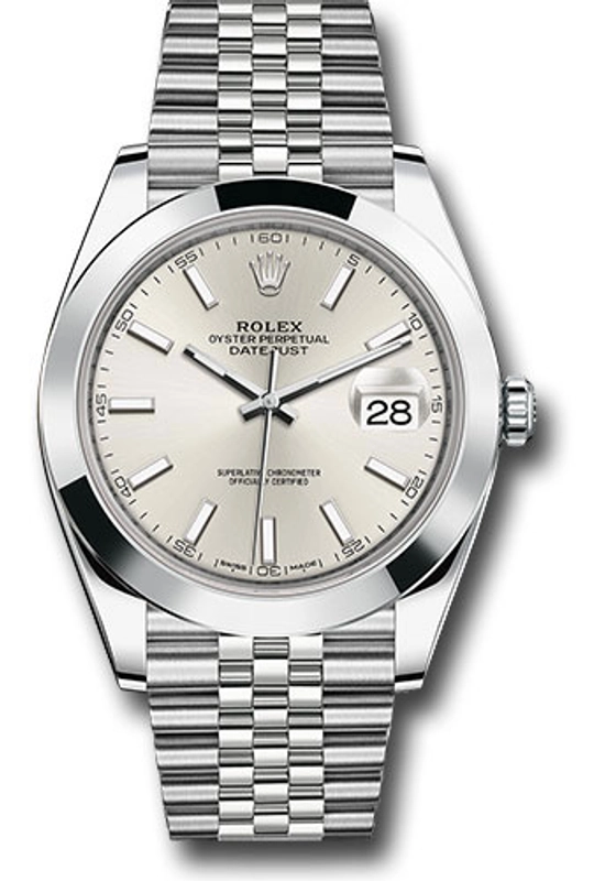 Rolex Datejust Silver Index Dial on Jubilee Ref. 126300 Card 2018