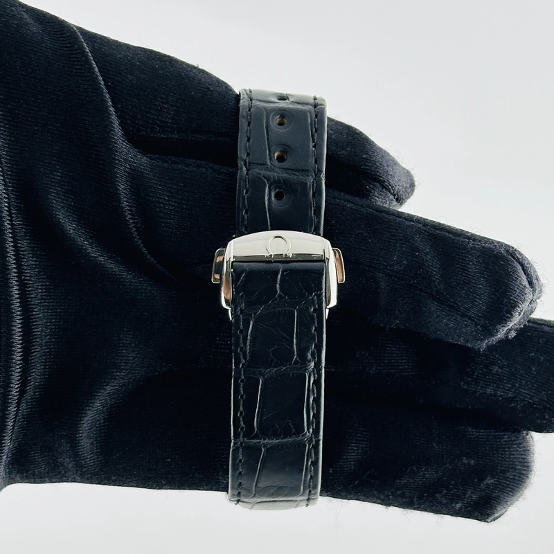 Omega Planet Ocean 600M Black Dial on Leather Band Ref. 222.18.38.50.01.001 Card Open Date view 4