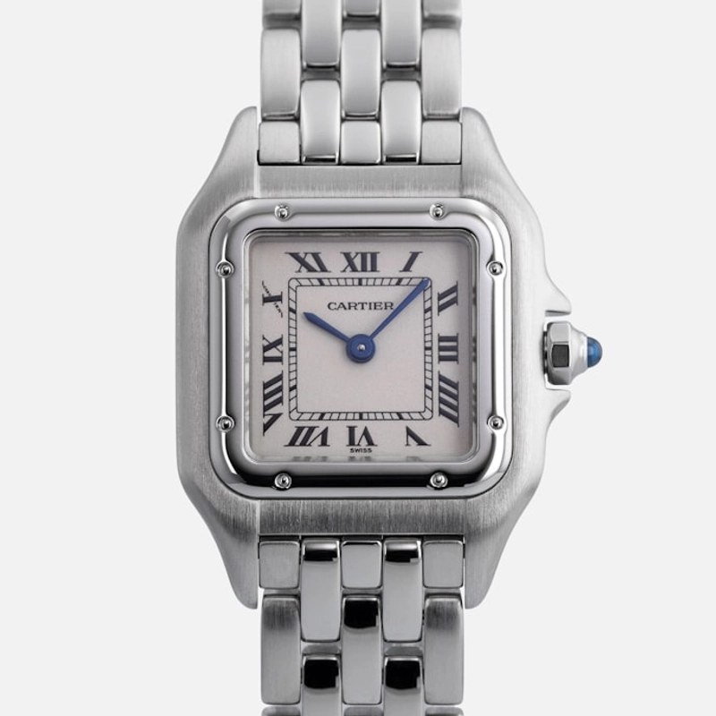 Cartier Panthere White Roman Numerals Dial on Stainless Steel Ref. W25033P5 — Saleh Jewelers