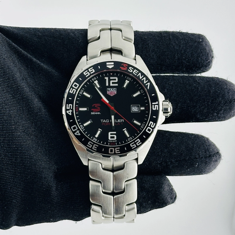 Tag Heuer Formula 1 Senna Special Edition Black Dial on Stainless Steel Bracelet Ref. WAZ1012.BA0883 view 2