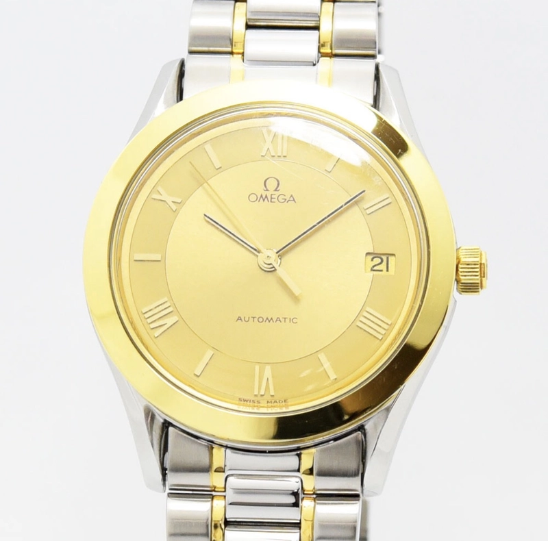 Omega Speedmaster Classic Gold Roman Numerals Dial on 2 Tone Yellow Gold / Stainless Steel Bracelet Ref. 3300.10