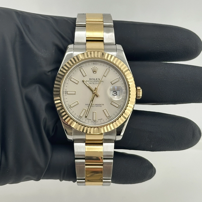 Rolex Datejust II Ivory Index Dial on Oyster Bracelet Ref. 116333 Card 2012 view 2