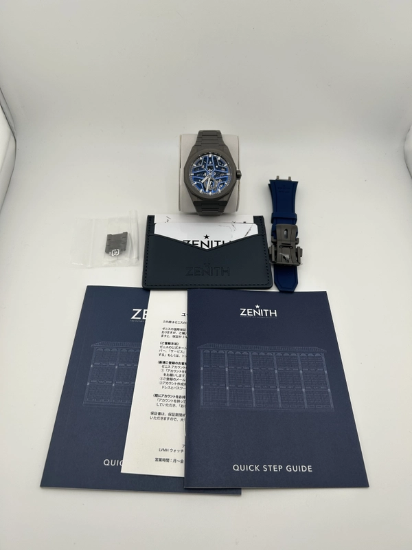 Zenith Defy Skyline Skeleton Blue Skeleton Dial on Titanium Bracelet Ref. 97.9300.3620/79.I001 Complete 2023 view 7