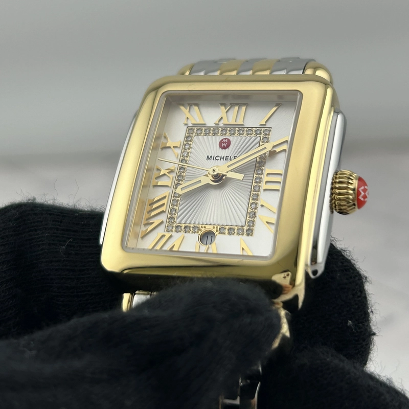 Michele Deco Madison Silver Set With Diamonds Dial Ref. MWW06G000013 Card Open Date view 3