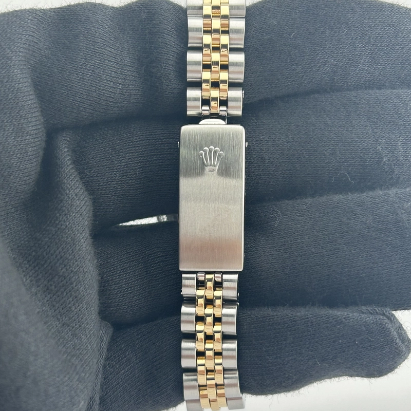 Rolex Datejust Lady Champagne Stick Dial on D Link Jubilee Bracelet Ref. 69173 1992 view 3