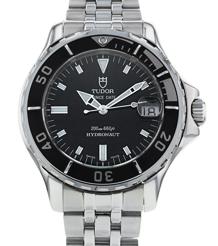Tudor Prince Date Hydronaut Black Dial on Stainless Steel Bracelet Ref. 85190