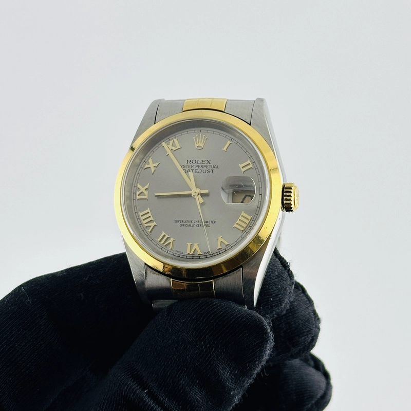 Rolex Datejust Champagne Roman Stick Dial on D Link Jubilee Ref. 16203 2000 view 2