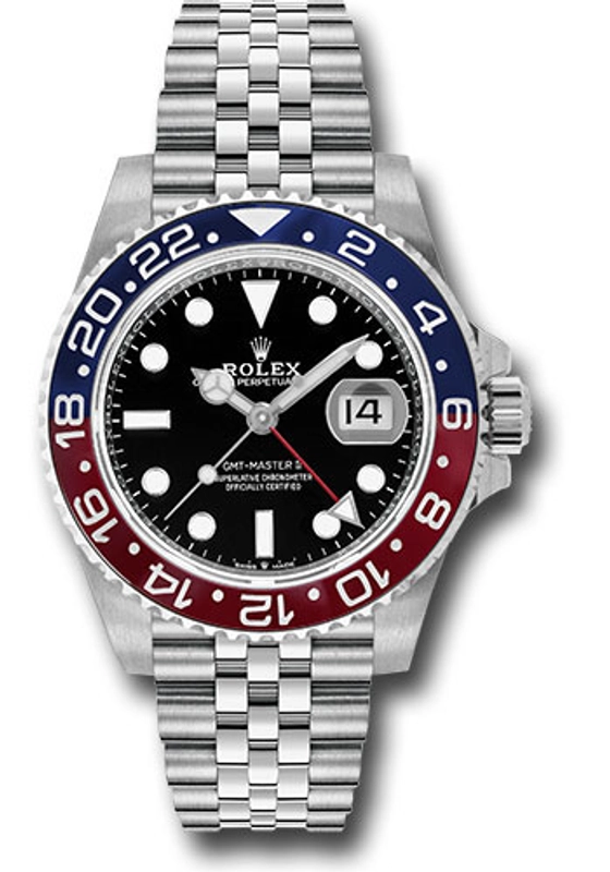 Rolex GMT-Master II Pepsi Black Dial on Jubilee D Link Bracelet Ref. 126710BLRO Card 2021