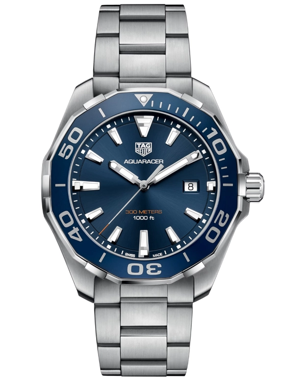 Tag Heuer Aquaracer Blue Dial on Stainless Steel Bracelet Ref. WAY101C.BA0746 Complete 2023