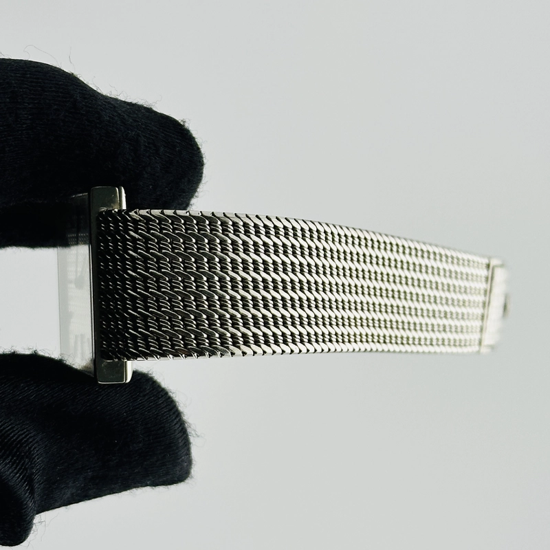 Patek Philippe Gondolo Silver Stick Dial on White Gold Mesh Bracelet Ref. 3430 view 4