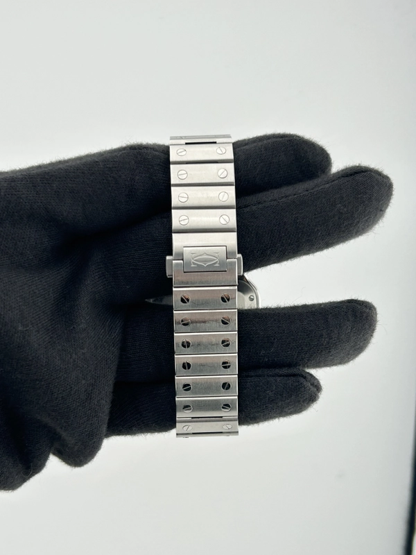Cartier Santos Silver Roman Dial on Stainless Steel Bracelet Ref. 4075/WSSA0010 Card view 4