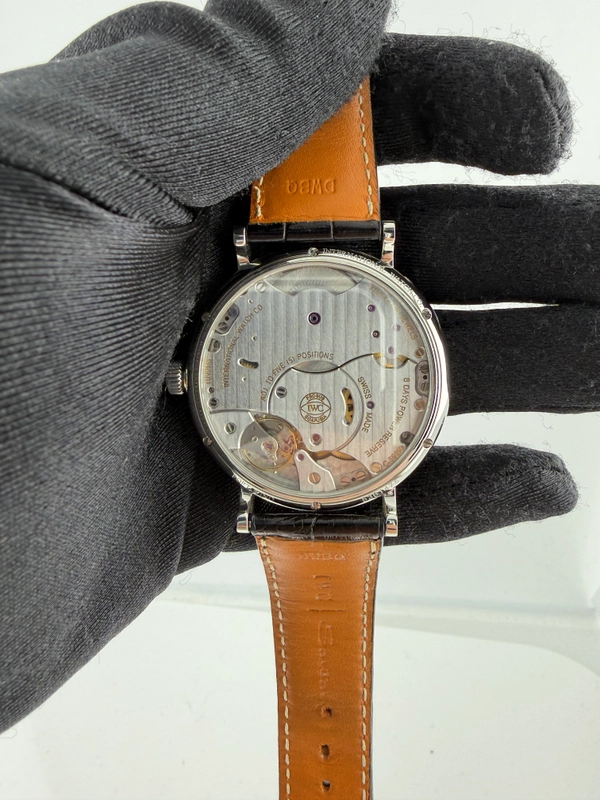 Iwc Portofino Hand-Wound Eight Days Blue Dial on Leather Strap Ref. IW510106 Card 2017 view 3