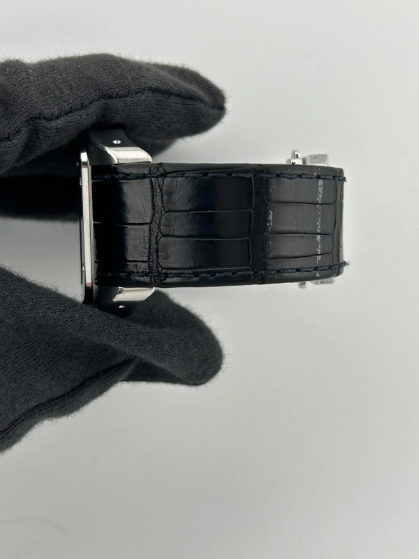 Cartier Santos 100 Large Silver Roman Numerals Dial on Leather Ref. W2007GX Manuals Only view 4