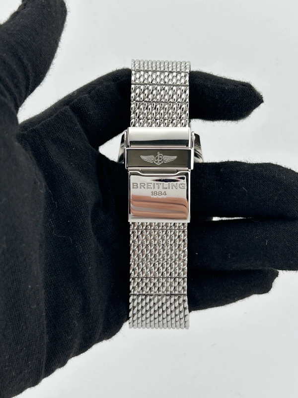 Breitling Transocean Chronograph Mercury Silver Dial on Stainless Steel Bracelet Ref. AB015412 Card 2015 view 4