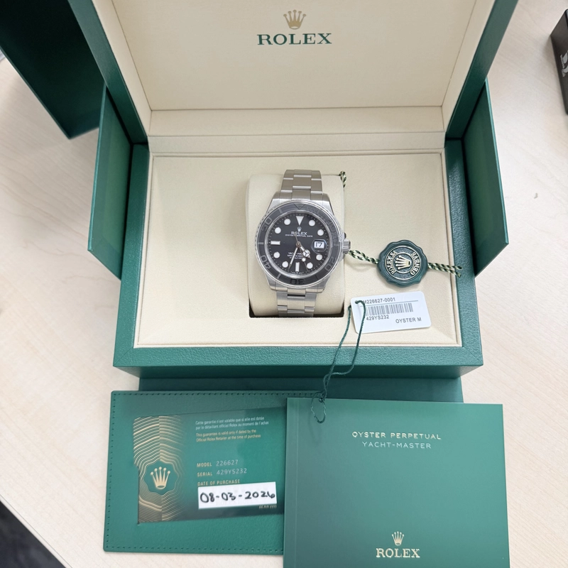 Rolex Rlx Titanium Yacht-Master 42 Black Dial on Oyster Ref. 226627 Card 2026 view 5