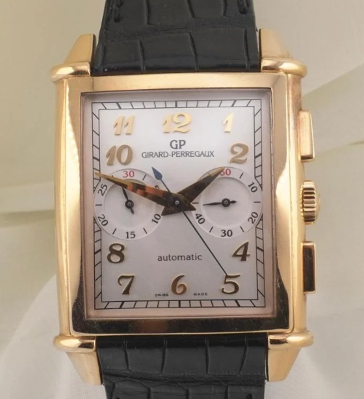 Girard Perregaux 1945 XXL White Dial on Leather Ref. 25883-25-121-BB6C Complete 2016