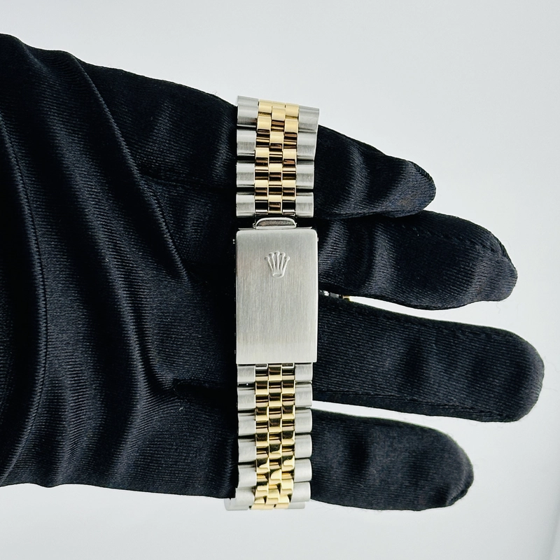 Rolex Datejust Champagne Stick Dial on D Link Jubilee Ref. 16233 Papers 1991 view 2
