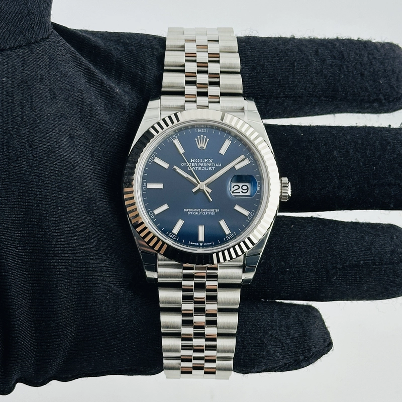 Rolex Datejust Blue Dial on D Link Jubilee Bracelet Ref. 126334 Complete 2026