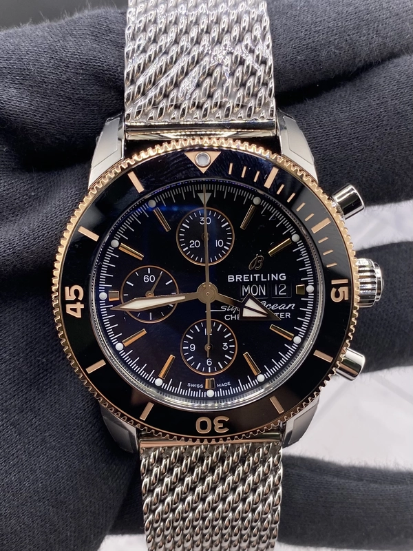 Breitling Superocean H√©ritage II Chronograph Black Dial on Bracelet Ref. U13313121B1A1 Card 2026 view 2