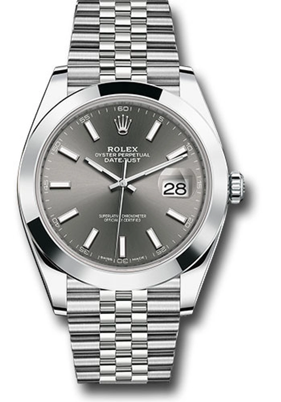 Rolex Datejust 41 Dark Rhodium Dial on Jubilee Ref. 126300 Card 2019