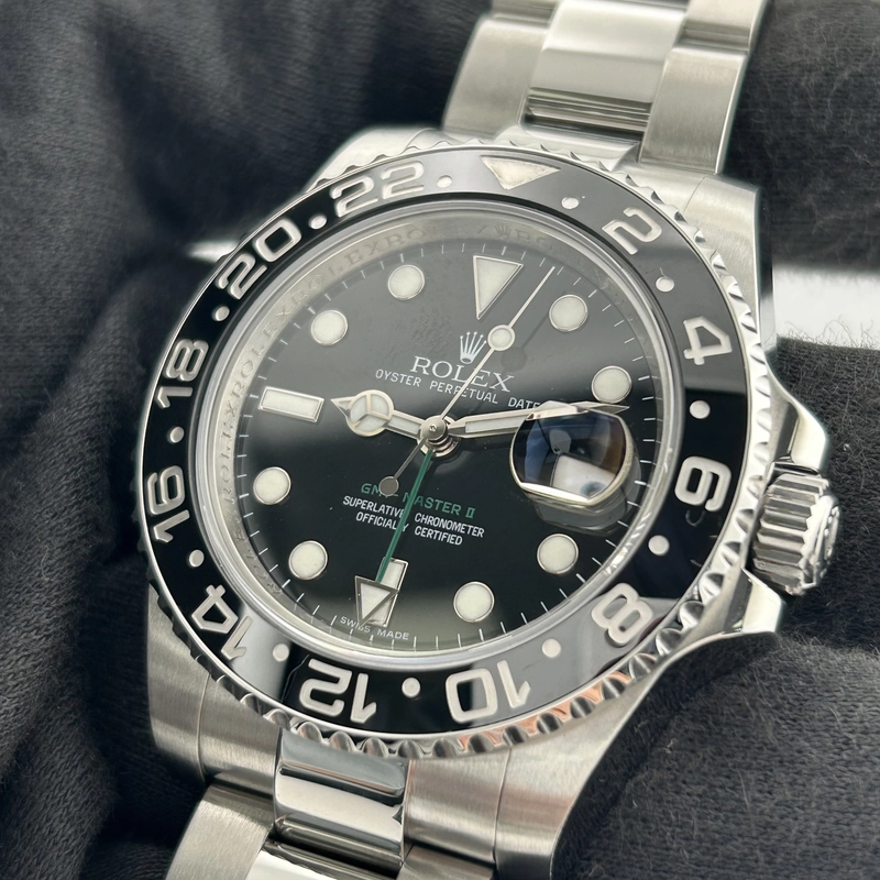 Rolex GMT-Master II Black Dial on Oyster Ref. 116710LN Card Open Date view 3