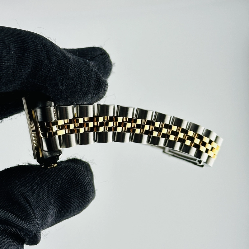 Rolex Datejust Lady Black Stick Dial on D Link Jubilee Ref. 76243 1999 view 5