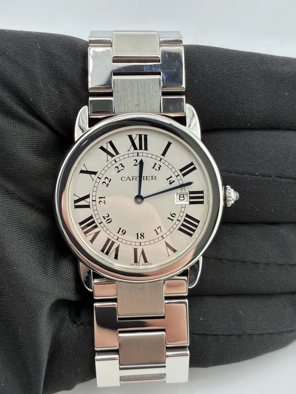 Cartier Ronde Solo Silver Roman Numerals Dial on Stainless Steel Bracelet Ref. W6701005 Card 2016 view 3