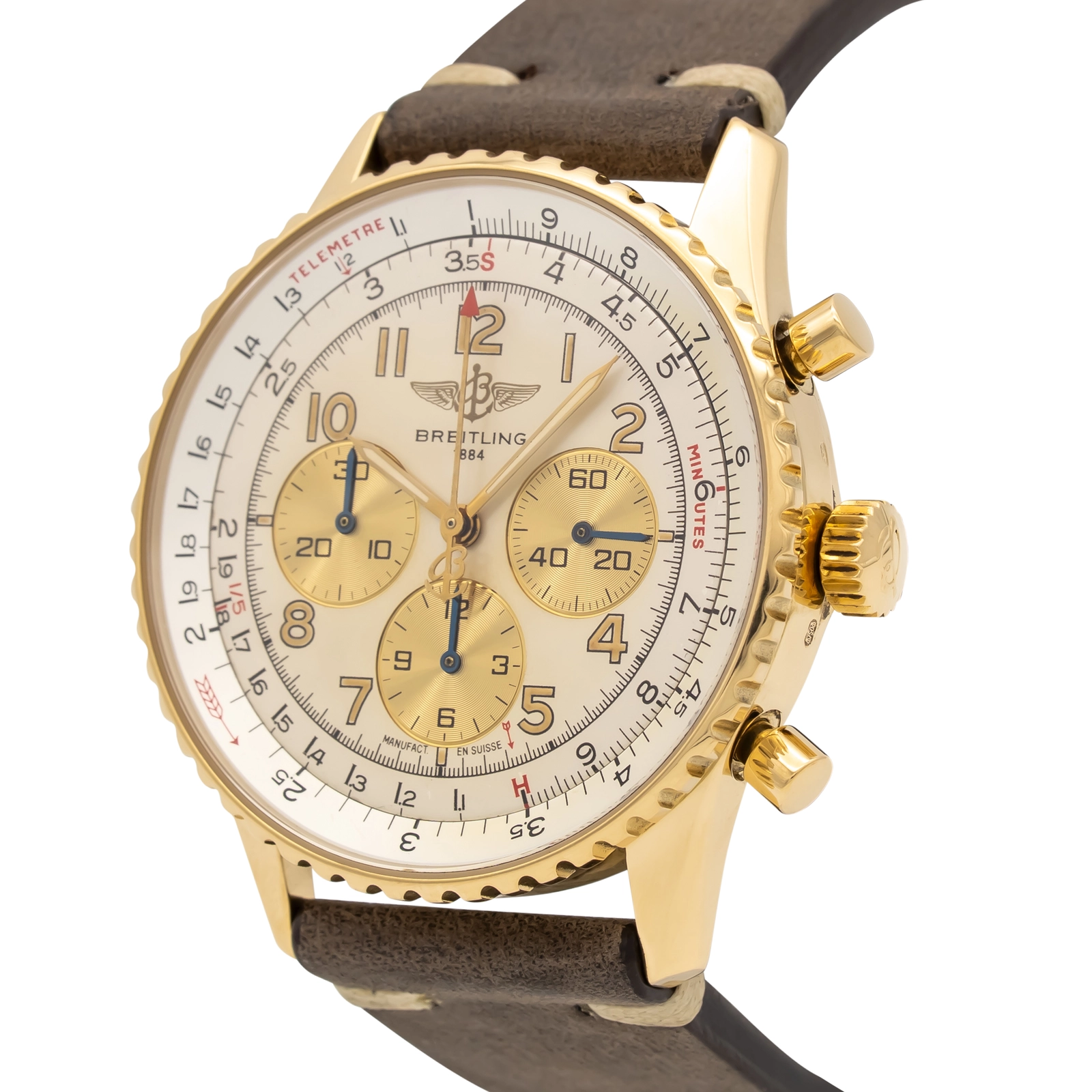 Breitling Navitimer 92 K30022 18K Yellow Gold Automatic 38mm — image 3