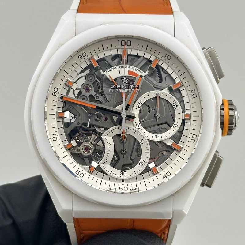Zenith Defy El Premiro 21 Skeleton Dial on Leather Band Ref. 49.9003.9004 view 3