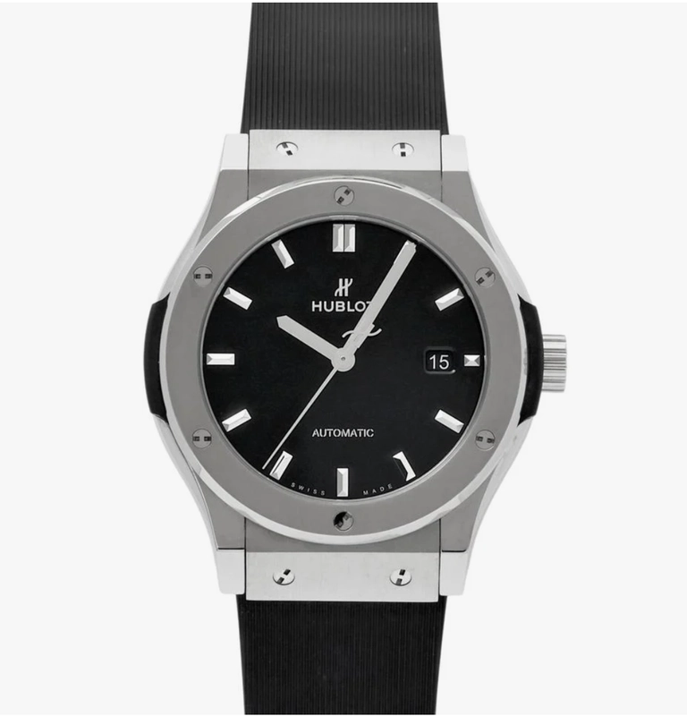 Hublot Classic Fusion Black Dial on Rubber Strap Ref. 542.NX.1270.RX