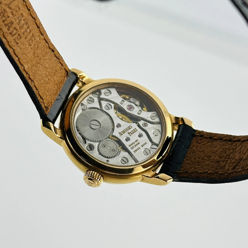 Audemars Piguet Jules Audemars Silver / Rose Gold Roman Numerals Dial on Og Leather Strap Am Buckle Ref. 77208OR view 4
