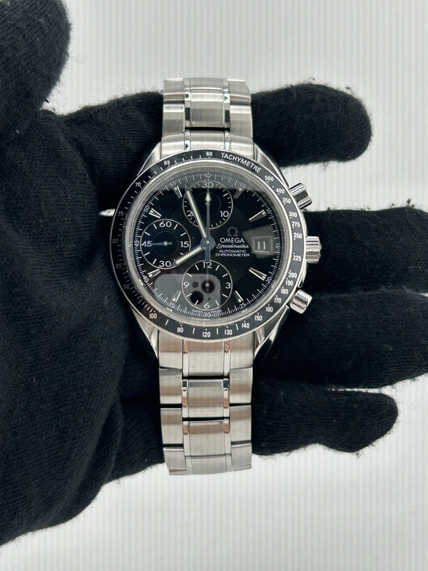 Omega Speedmaster Date Black Dial on Stainless Steel Bracelet Ref. 3210.50.00 Card 2008 view 2