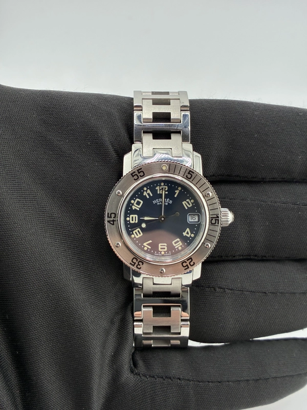 Hermes Clipper Diver Blue Dial on Stainless Steel Bracelet Ref. CL5.210 view 3