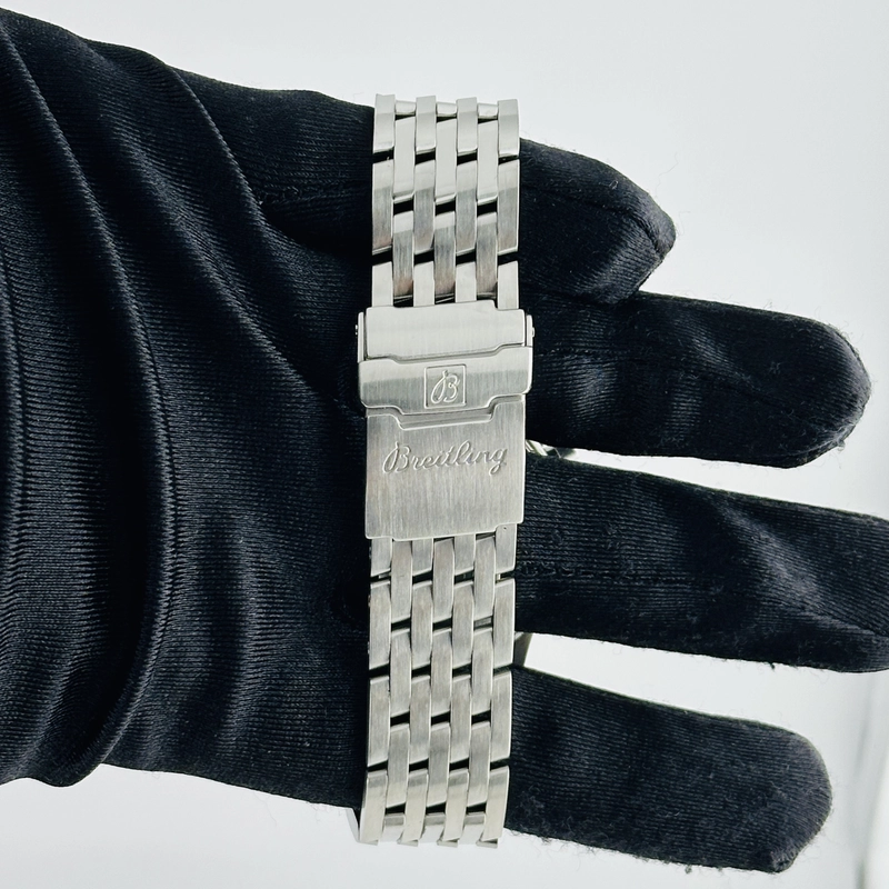 Breitling Navitimer Fighter Black Dial on Stainless Steel Bracelet Ref. A13330 Card 2001 view 4