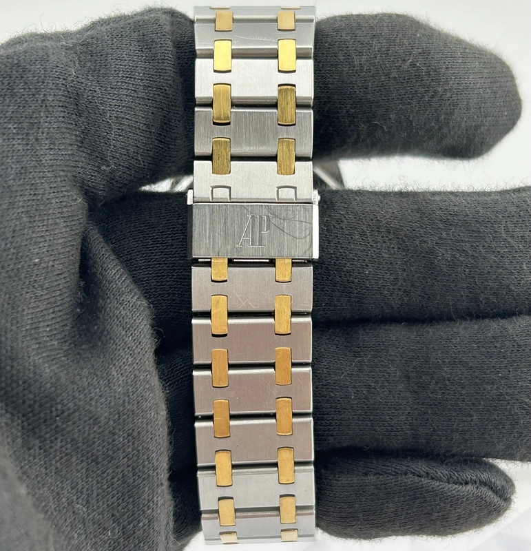 Audemars Piguet Royal Oak Grey / Gold Markers Dial on 2 Tone Bracelet Ref. 56143SA view 3