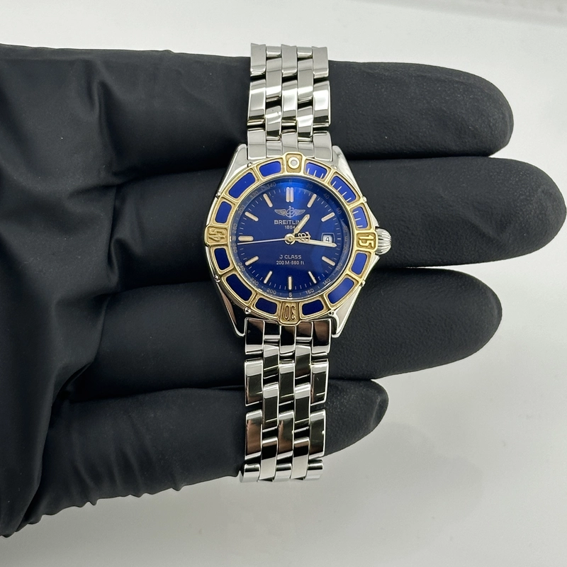 Breitling Lady J Blue Dial on Stainless Steel Bracelet Ref. D52065