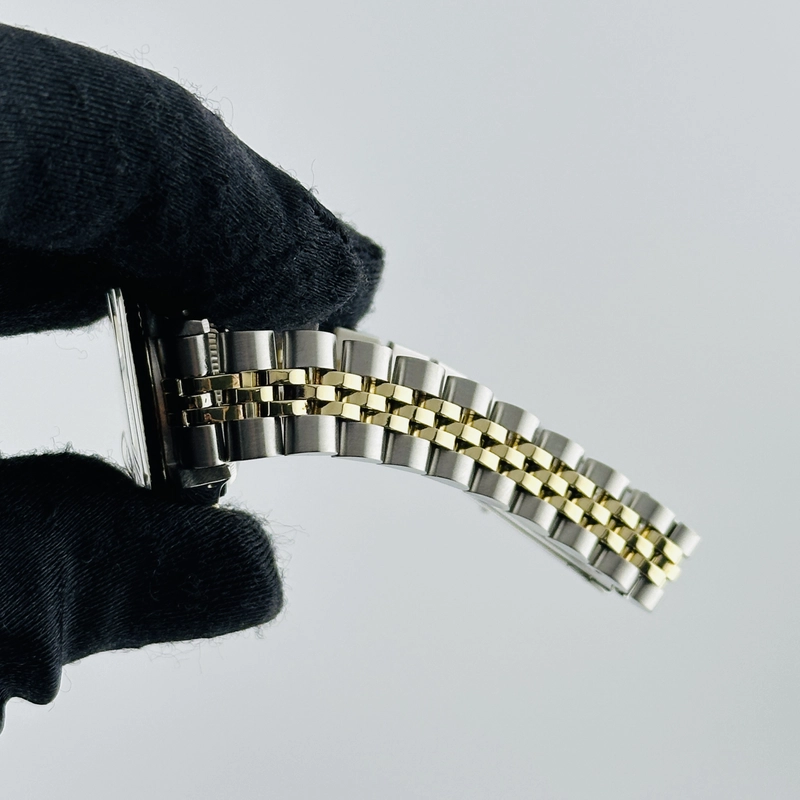 Rolex Date Champagne Stick Dial on D Link Jubilee Bracelet Ref. 6917/3 1982 view 5