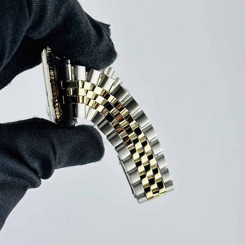Rolex Datejust Turnograph Champagne Stick / Has Spots Dial on Folded Jubilee Bracelet Ref. 1625 1966 view 6