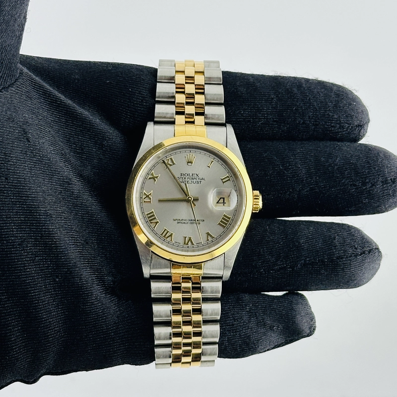 Rolex Datejust Champagne Roman Stick Dial on D Link Jubilee Ref. 16203 2000
