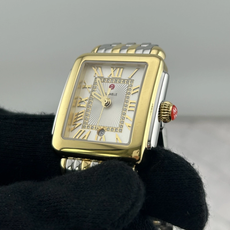 Michele Deco Madison Silver Set With Diamonds Dial Ref. MWW06G000013 Card Open Date view 3
