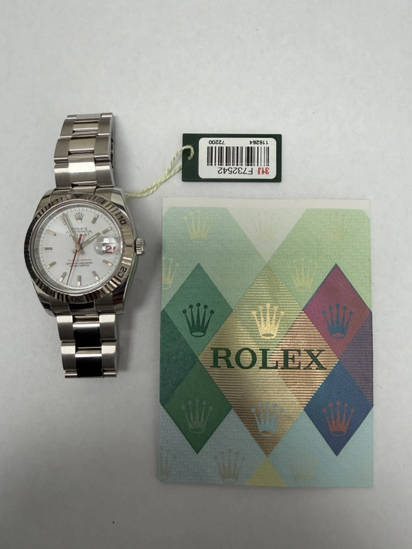 Rolex Datejust White Dial on Oyster Ref. 116264 Papers 2005 view 5