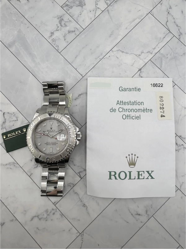 Rolex Yacht Master Silver Dial on Oyster Ref. 16622 Papers 2006 view 7