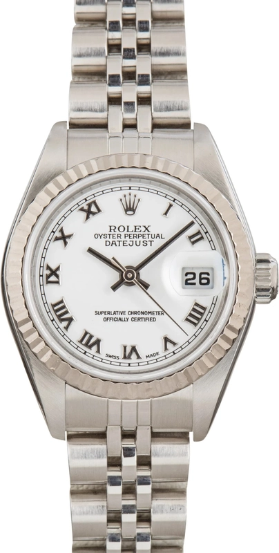 Rolex Datejust White Roman Dial on D Link Jubilee Bracelet Ref. 79174 2000